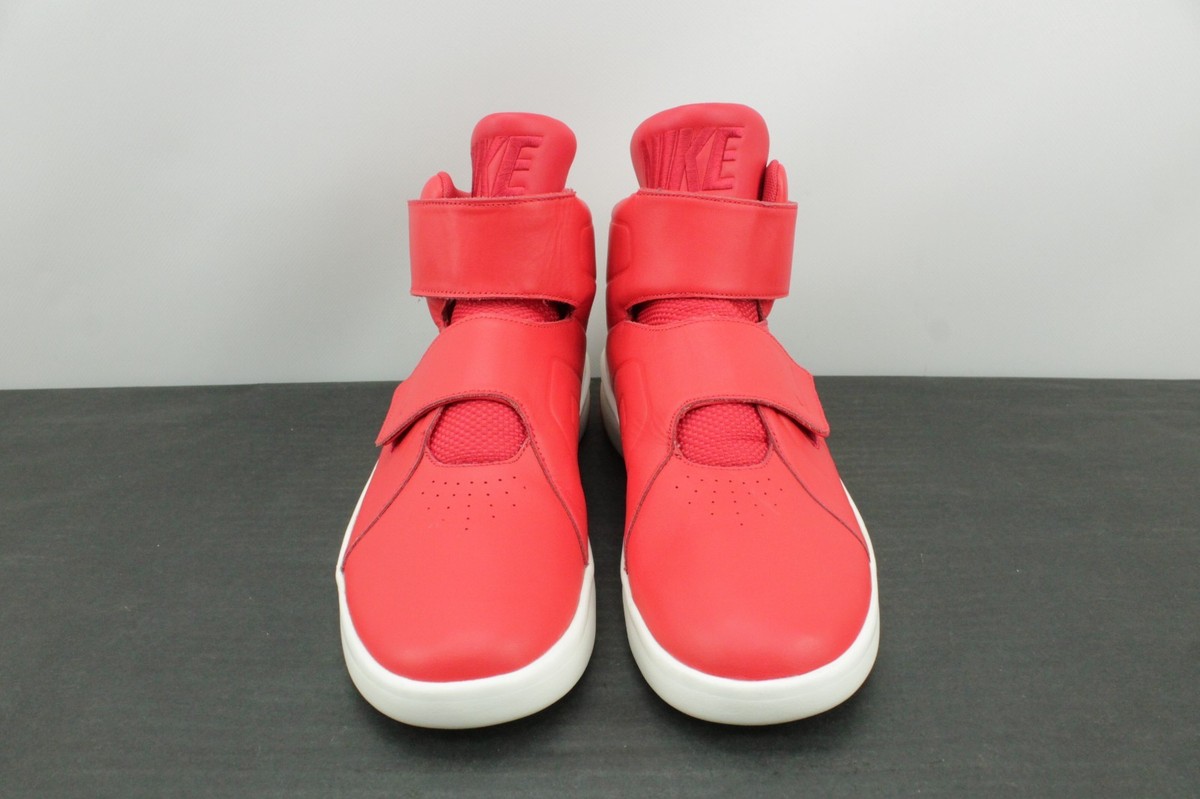 Nike Marxman University Red Hi-Top Red Leather Sneakers Size 