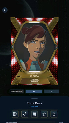 TOPPS STAR WARS CARD TRADER INCEPTION 2 TIER 10 TORRA DOZA 3CC