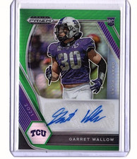 Garret Wallow 2021 Panini Prizm Draft #DPA-GWA Auto Autographs Green Prizm