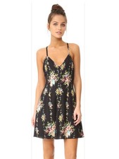 Alice+Olivia Alves Mini Floral Crossback Dress- Size 6.