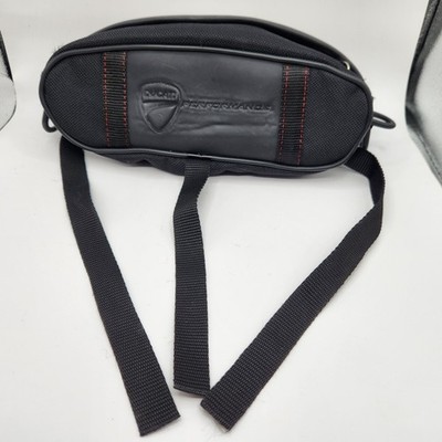 Ducati Performance Handlebar Bag - Black With Red Stitches - Great Condition 