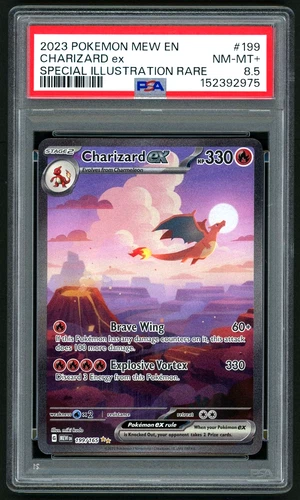 2023 POKEMON MEW EN-151 #199 CHARIZARD ex SPECIAL ILLUSTRATION RARE PSA 8.5