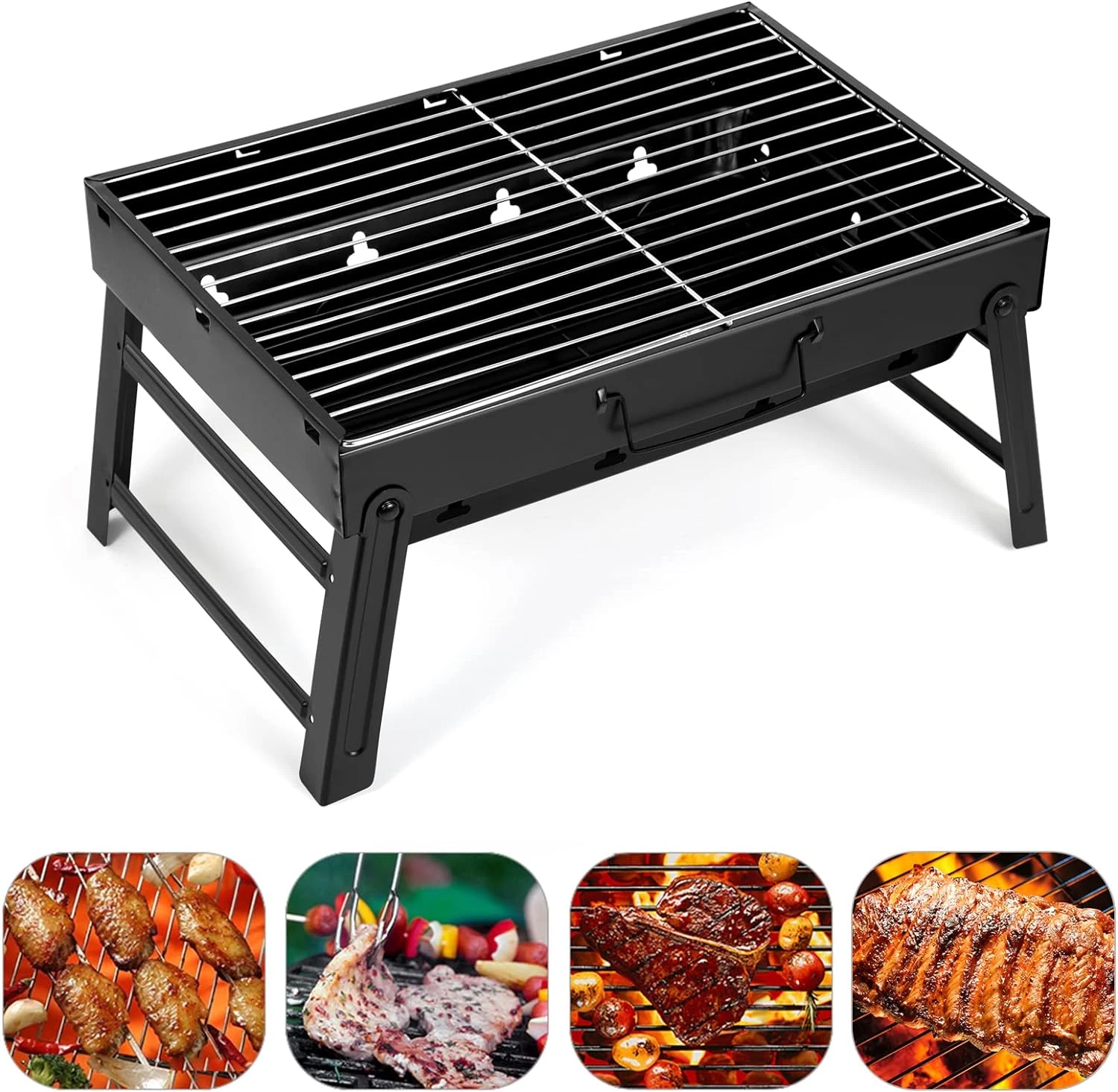 Barbecue Grill, Charcoal Grill Folding Portable Lightweight Barbecue Grill Tools