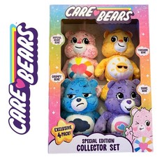 Care Bears 8 Inch Plush 4 Pack Special Edition Collector Set New