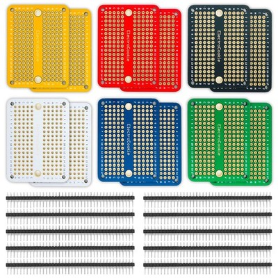 Mini Prototype PCB Board Pack for DIY Electronics & Arduino   Gold-Plated...