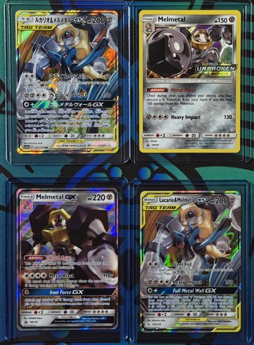 Pokemon LUCARIO & MELMETAL GX Tag Team Set + (Prerelease) Sun & Moon Promo Set