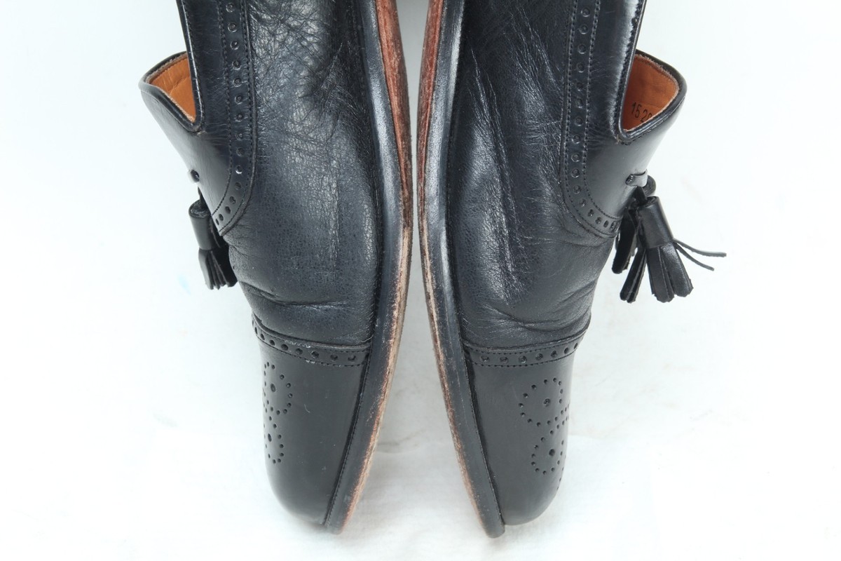 Mezlan Men\'s Havana Black Leather Wintip Tassel Loafer Size 9.5 Made in Spain Buy mezlan havana Clearance MEZLAN HAVANA Black Leather  main image 2