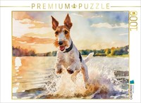 Calvendo Puzzle Wire-Haired Fox Terrier - Summer Fun | 1000 Pieces, Finished Siz