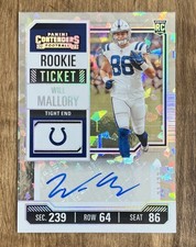 Will Mallory 2023 Panini Contenders Rookie Ticket Auto #21/23 Cracked Ice RC