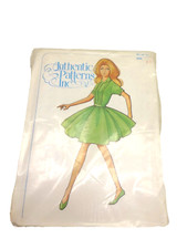 Authentic Patterns, Inc. 233 Sewing Pattern Square Dance Dress Size 12 UNCUT