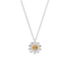 925 silver daisy flower pendant necklace