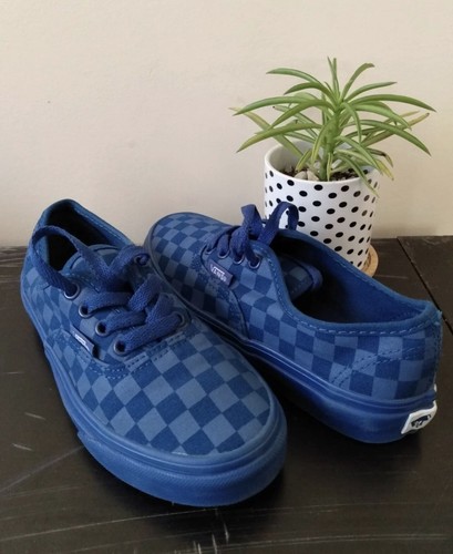 blue checkered vans authentic