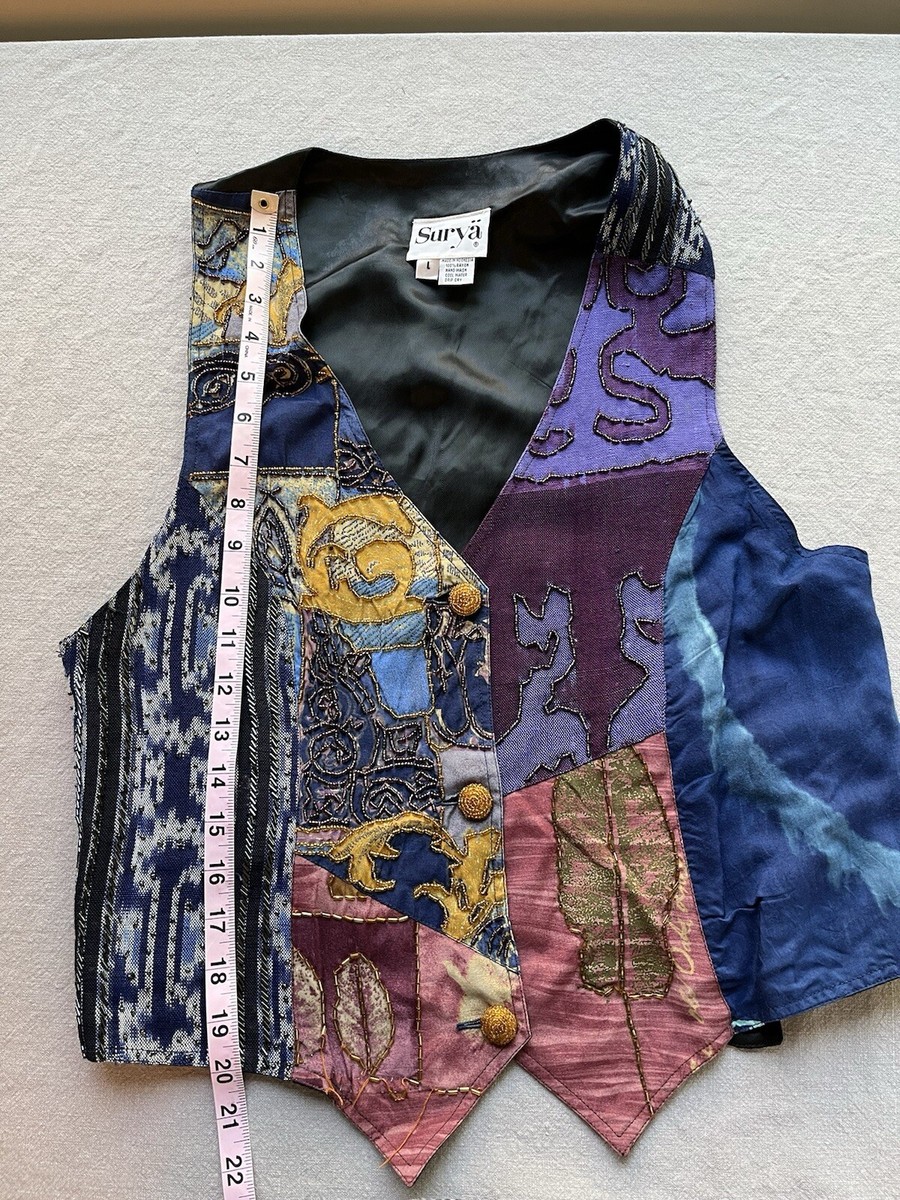 Vintage 90s Vest Multi Color Beaded Embellished Misses Size Vintage 90s Vest Multi Color Beaded Embellished Misses Size