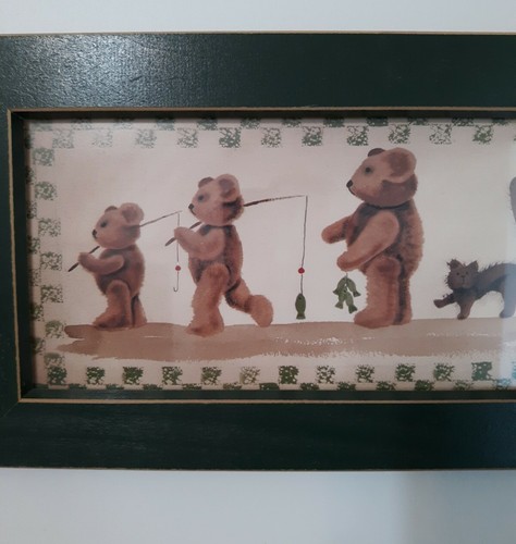 Bear Picture. Dark Green Frame - Picture 3 of 3