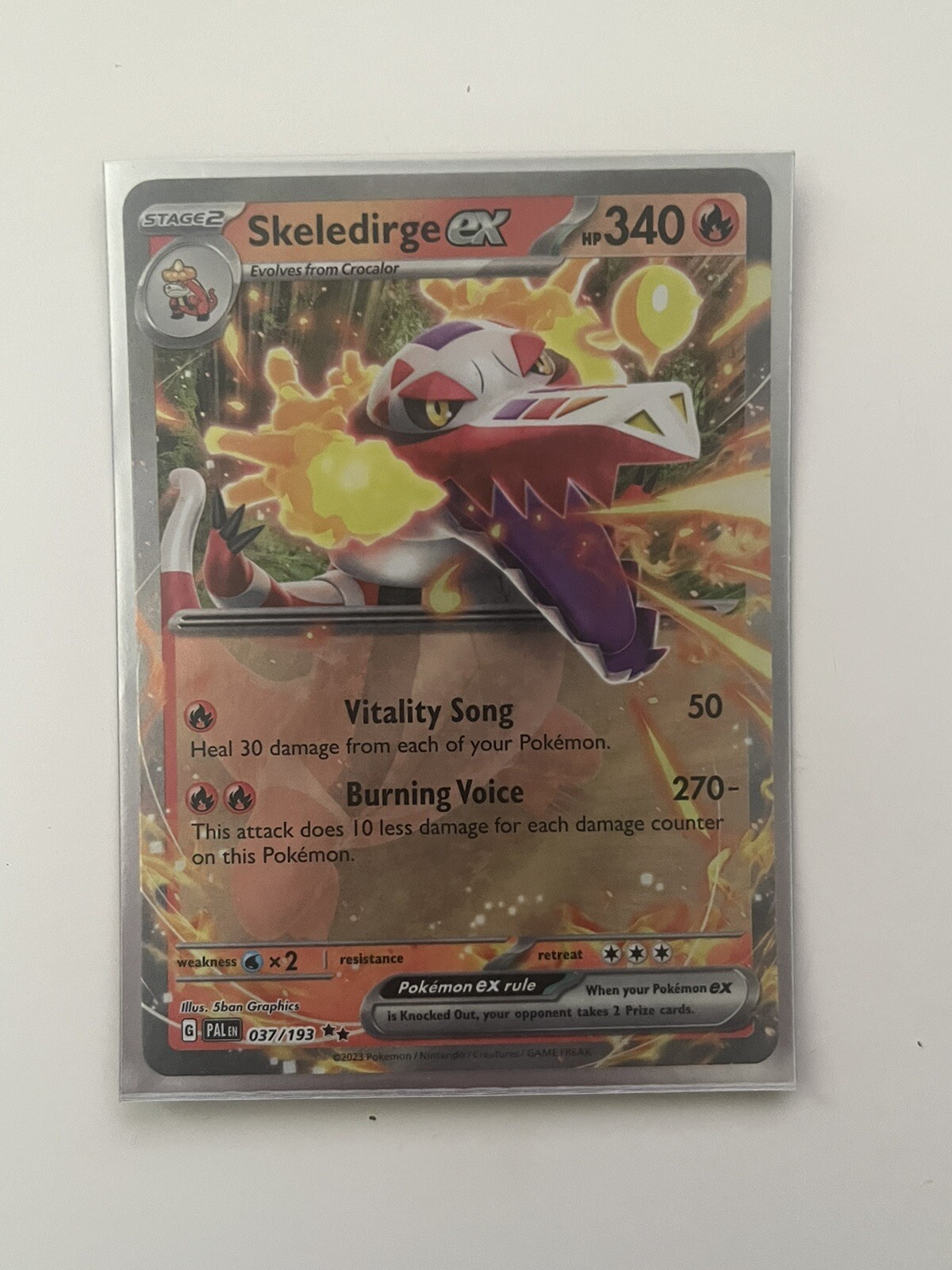 Pokémon TCG Skeledirge ex Scarlet & Violet - Paldea Evolved 037/193 Holo-NM