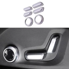 Matte Silver Seat Adjustment Button Cover Trim Fit For Volvo S60 2019-2023 6PCS