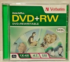 DVD-R W Verbatim DataLife Disc 4.7GB/120min Storage 4x Speed Sealed Jewel Case