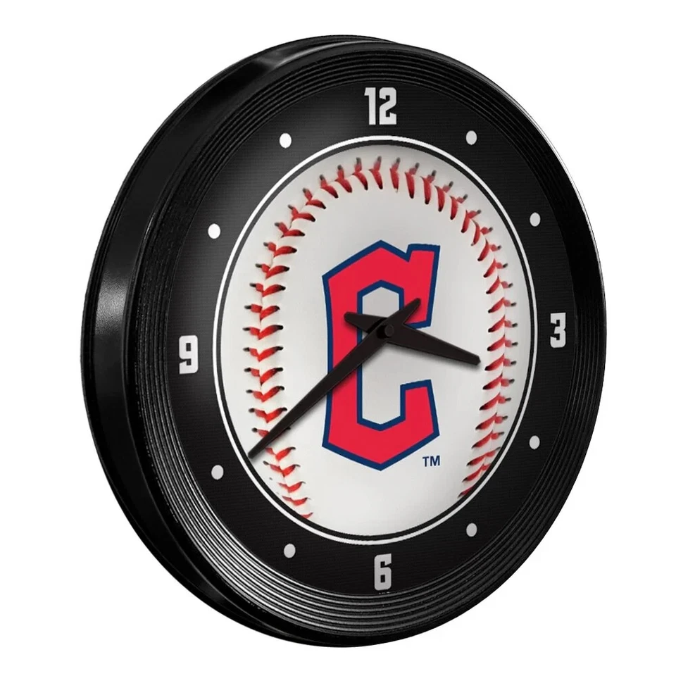 15" Cleveland Guardians Ribbed Frame Wall Clock - Image 2 of 4