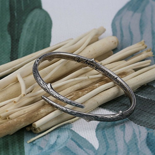 Fashion Men Bangle Open Cuff Bracelet Retro Thorn Bracelet Simple Barbed Jewelry - Picture 4 of 8