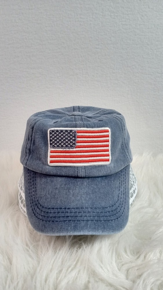 Embroidered America Flag Hat/Adjustable Back/Embroidered USA/Embroidered America