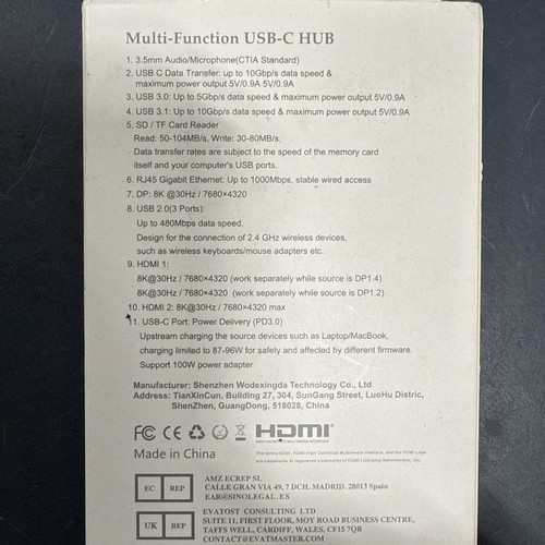 USB-C HUB 14 In 1 MULTI-FUNCTION USB-C ADAPTER 8K - Picture 3 of 10