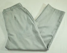 women's Lester Square dressy gray pants size 18 petite elastic at hips zip front