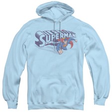 SUPERMAN UNDER LOGO Licensed Adult Hooded Sweatshirt Hoodie SM-3XL