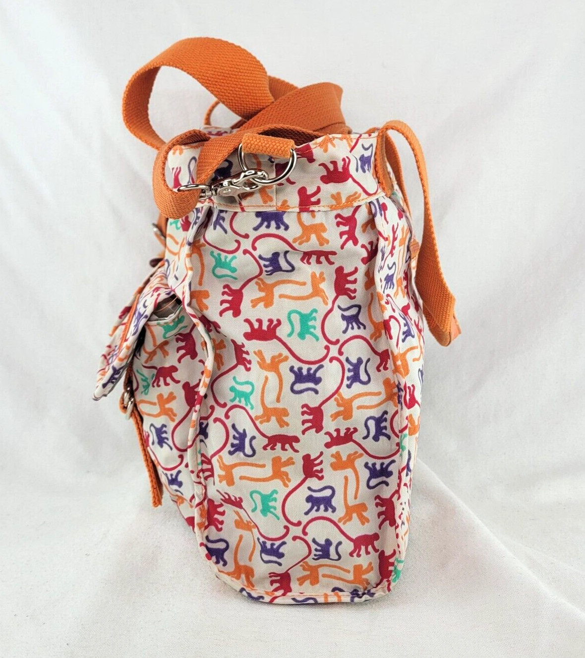 Kipling Monkey Print Shoulder Satchel Handbag wit… - image 8