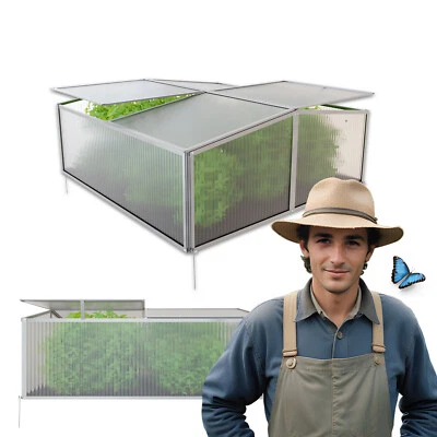 GARMIO® Gewächshaus Mini Alu Frühbeet Treibhaus Tomatenhaus Pflanzenhaus Garten