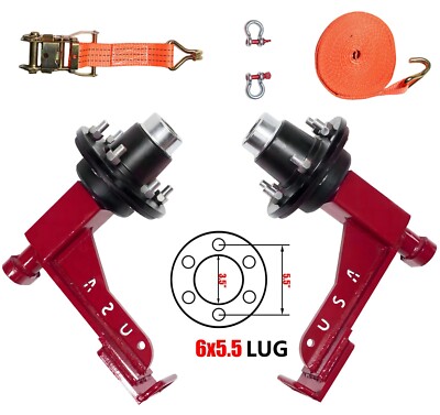 6x 5.5 Lug Superior Shipping Container Wheels,Container Spindle mobile Kit(NEW)
