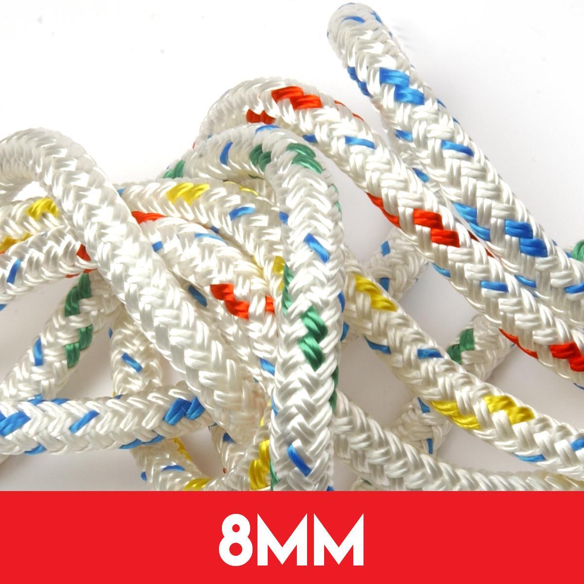 8mm Kingfisher Braid on Braid Polyester Rope - By The Metre