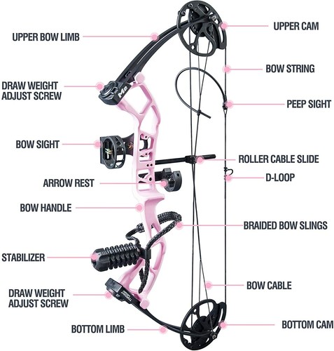 TOPOINT M2 Youth Compound Bow 10-40lb Adjustable17-27" Draw For Target Archery - Picture 11 of 17