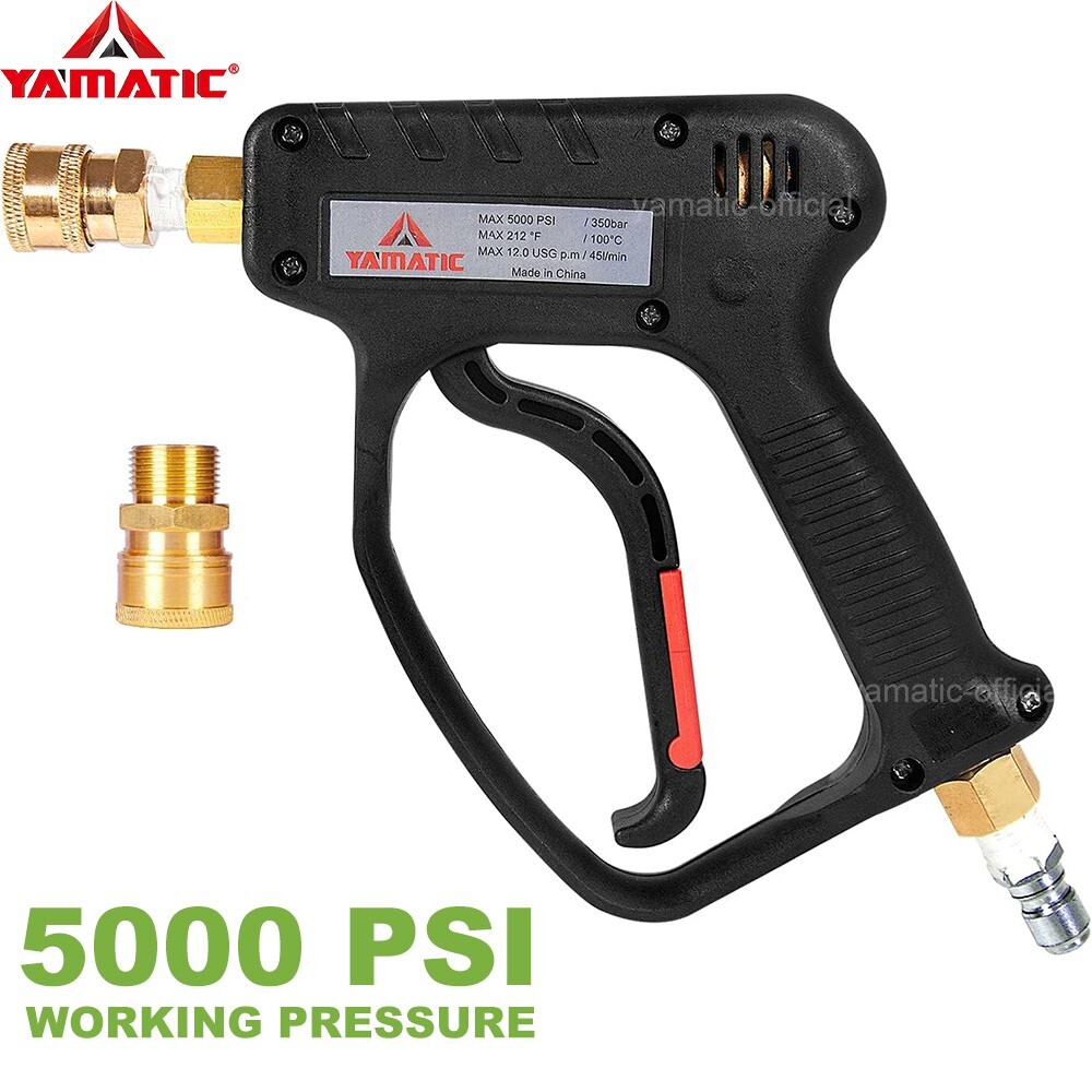 YAMATIC 5000 psi Power Washer Gun Car Wash Gun with Adapter 