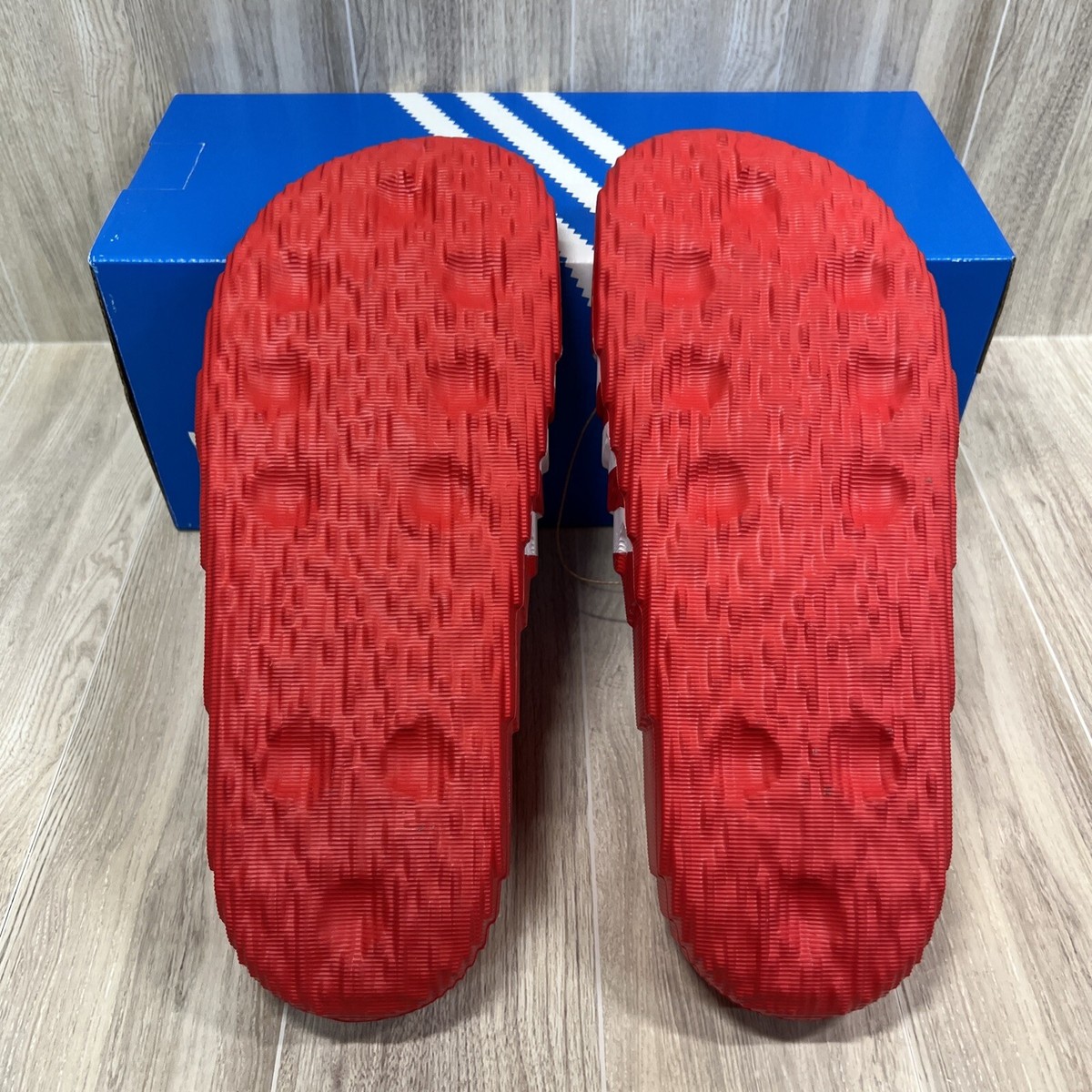 Adidas Originals Adilette 22 Preloved Red White Slip On  display picture 1