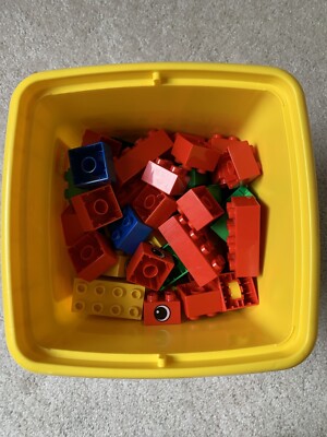 Lego Explore Duplo #4085 90 Piece Brick Bucket. All 90 Pieces