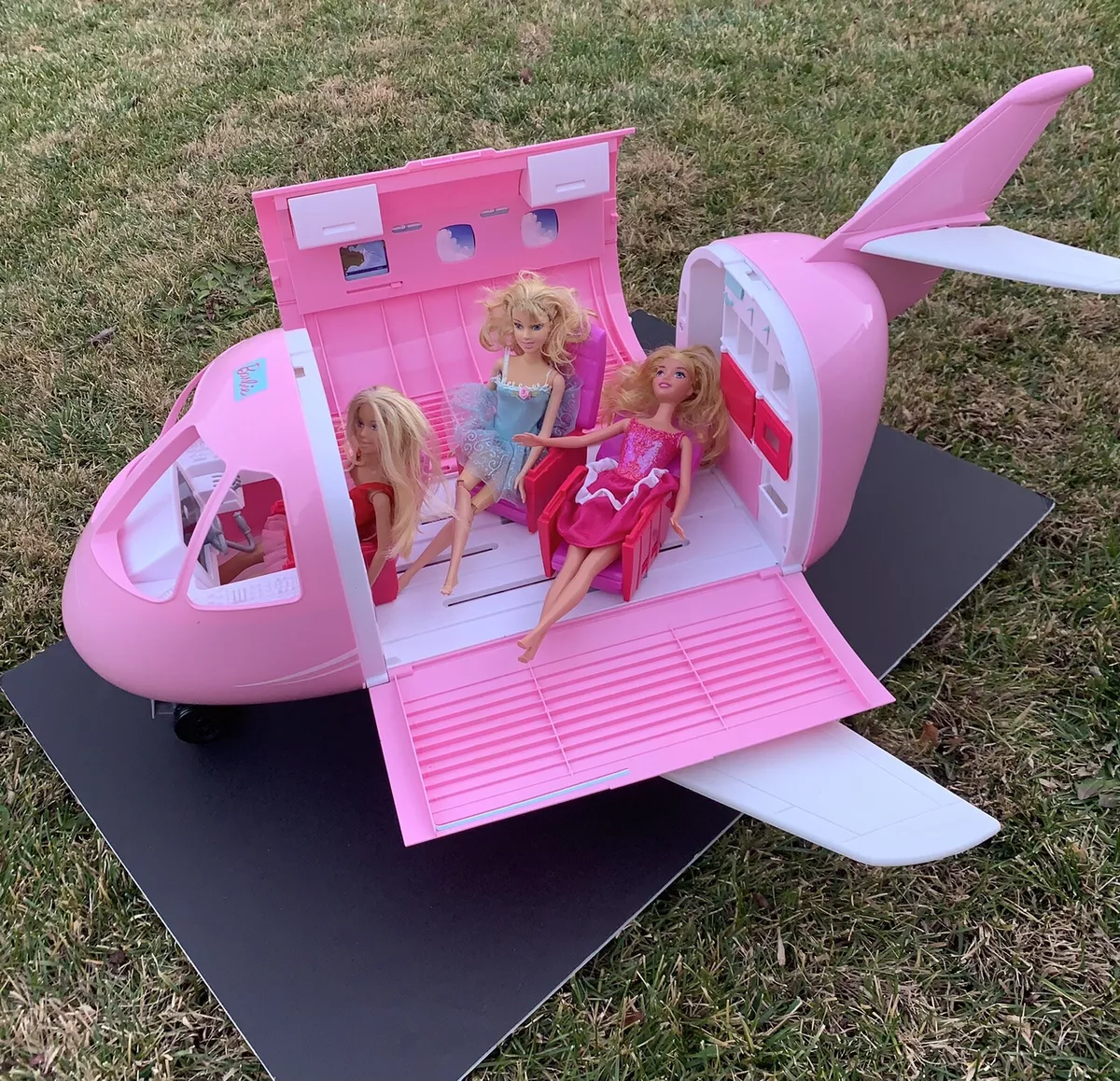 Mattel BARBIE Pink Passport Glamour Vacation Jet Airplane Plane