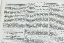1840 THE NEW-YORKER Dec 26 Charles Dickens MASTER HUMPHREY'S CLOCK 1st American