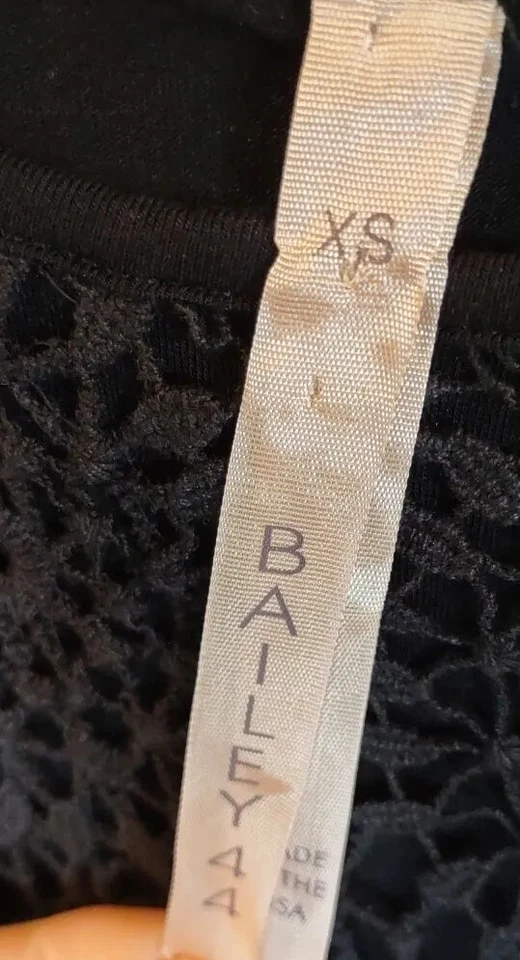 Sexy Vestido Bailey 44 Negro Crochet Talla XS Boho Usado en Excelente Condición Foto 3 de 4