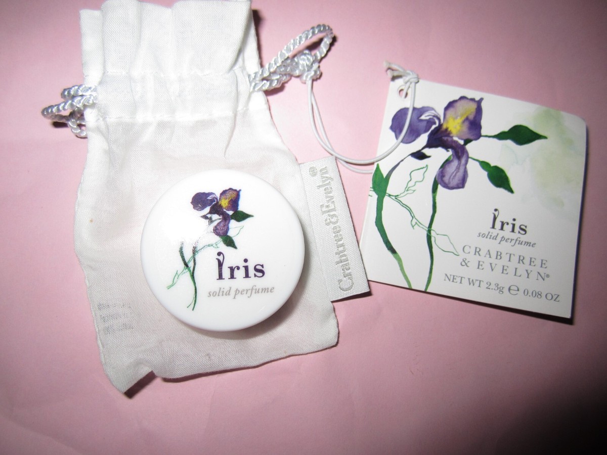 Crabtree Evelyn Classic Iris Solid Perfume Compact New in bag