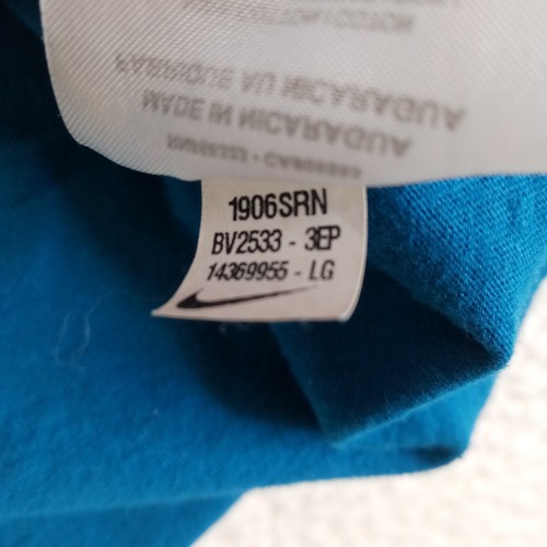 The Nike Tee Shirt Big Kids Large Short Sleeve Cotton Graphic T-shirt Blue - Picture 4 of 8