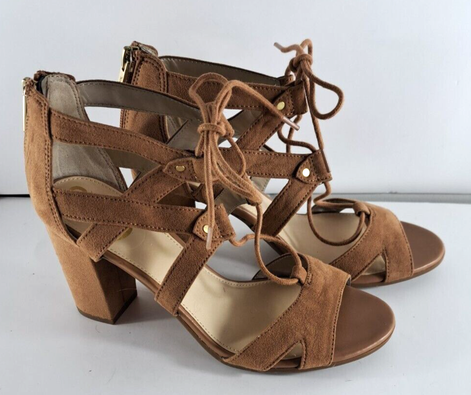 Women's Sam Edelman Circus Sandals Brown Faux Suede Lace Up