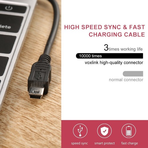 Black 3FT 2.0 USB Cable Type A to Mini B Male to Male 5 PIN for Camera 1m Charge - Picture 4 of 7
