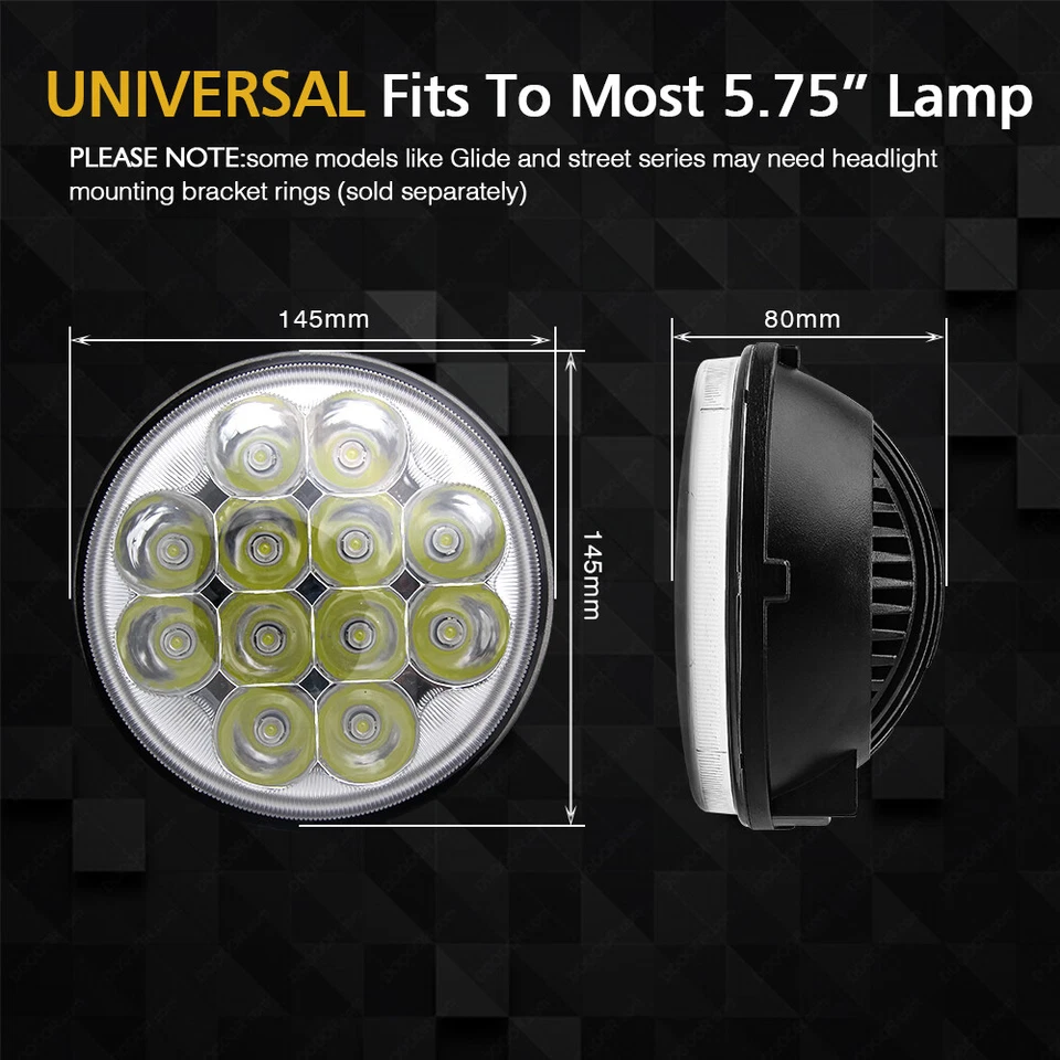 Faro LED de cristal de 5,75" para camioneta GMC C15/C1500 C25/C2500 C35/C3500 4 un. Foto 2 de 4