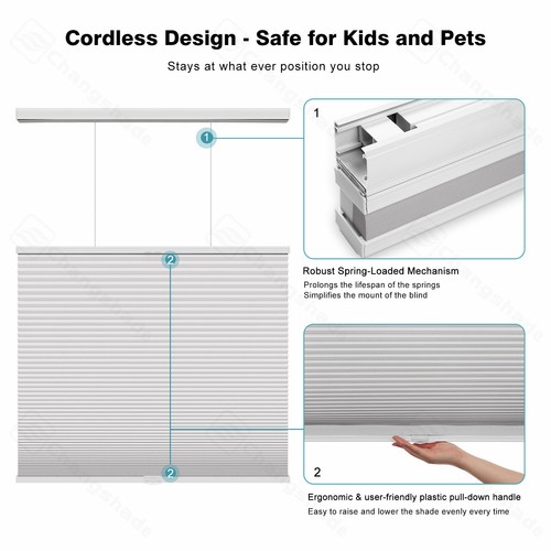 Cellular Blinds Top Down Bottom Up Cordless Shade Four Colors Free Shipping - Bild 28 von 44