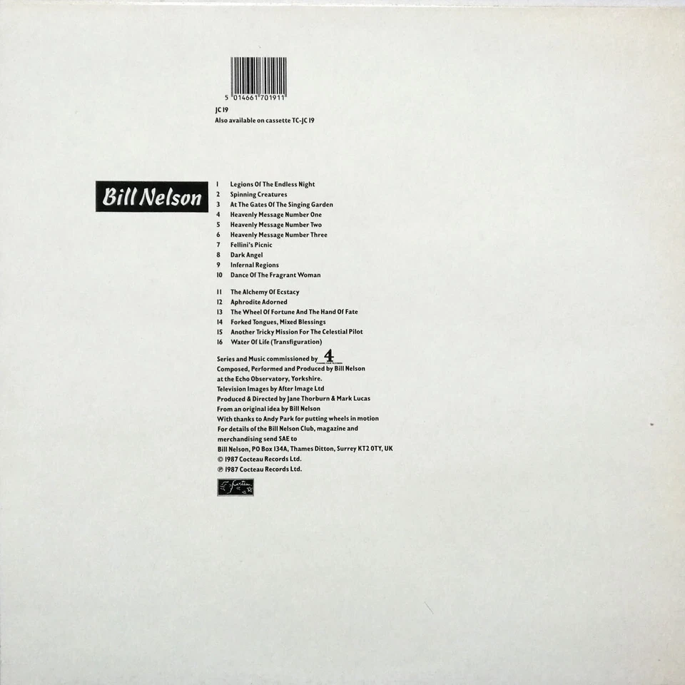 BILL NELSON - Map of Dreams - VINILE LP 1987 - Imagen 2 de 3