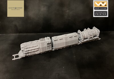 3D gedruckter Wargaming Cargo Train No.3 von Warlayer 28mm Sci-Fi Wargames Gelände