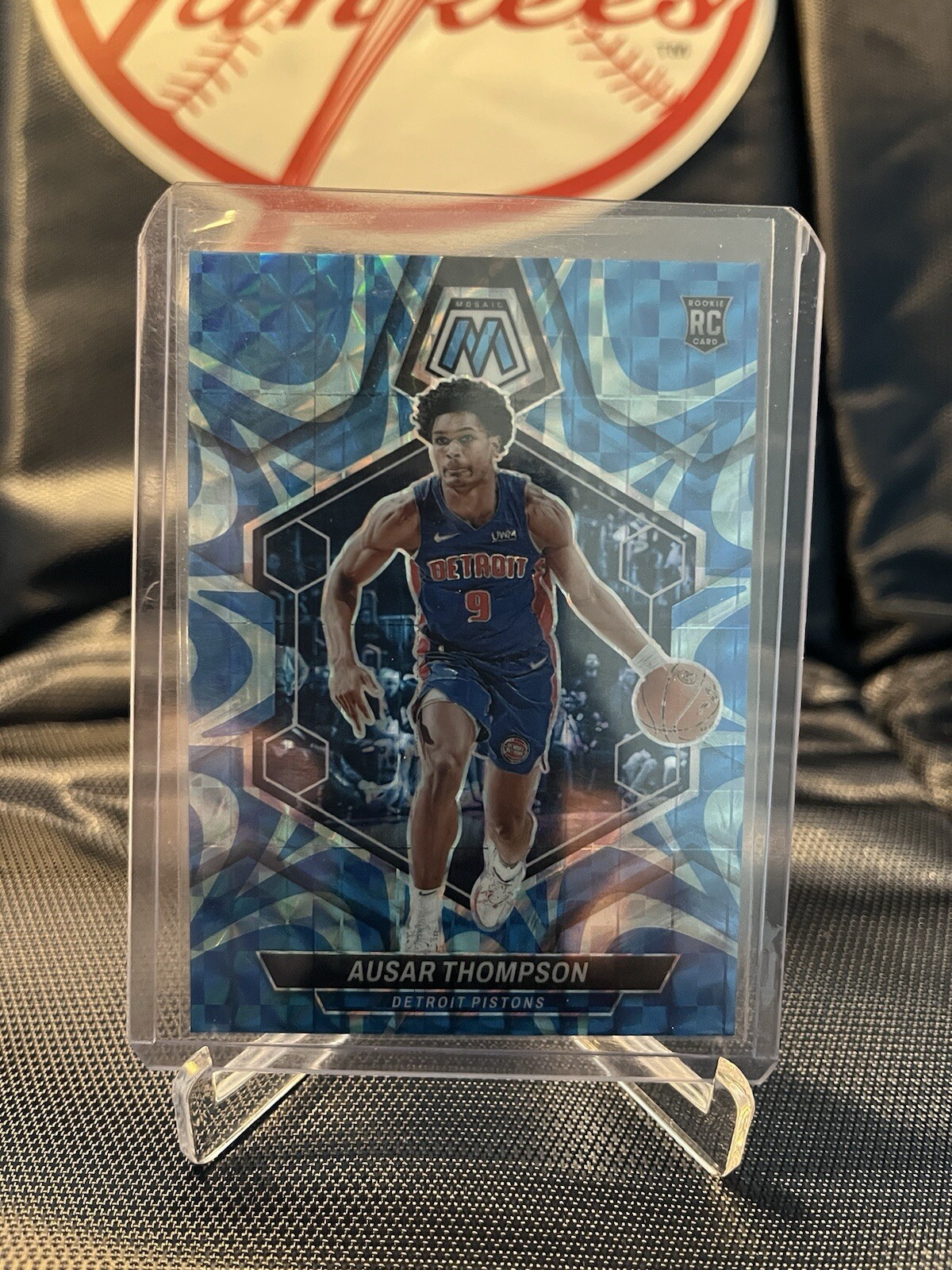 2023-24 Panini Mosaic Ausar Thompson RC #226 Blue Reactive Mosaic Prizm