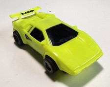 Vintage Tyco Fluorescent Yellow Lamborghini Countach HO Slot Car 440-X2