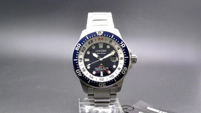 Citizen Promaster BJ7111-86L Eco-Drive GMT 200m Diver Brand New