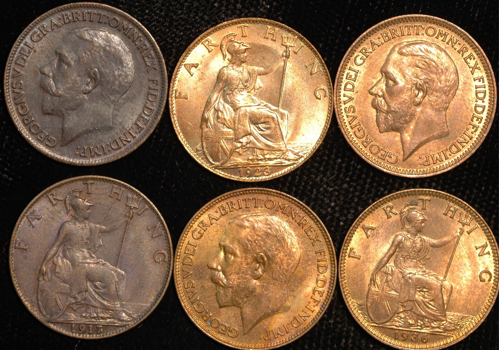 Farthing Coin Choice Of Year 1911 To 1936 George V Silver Penny